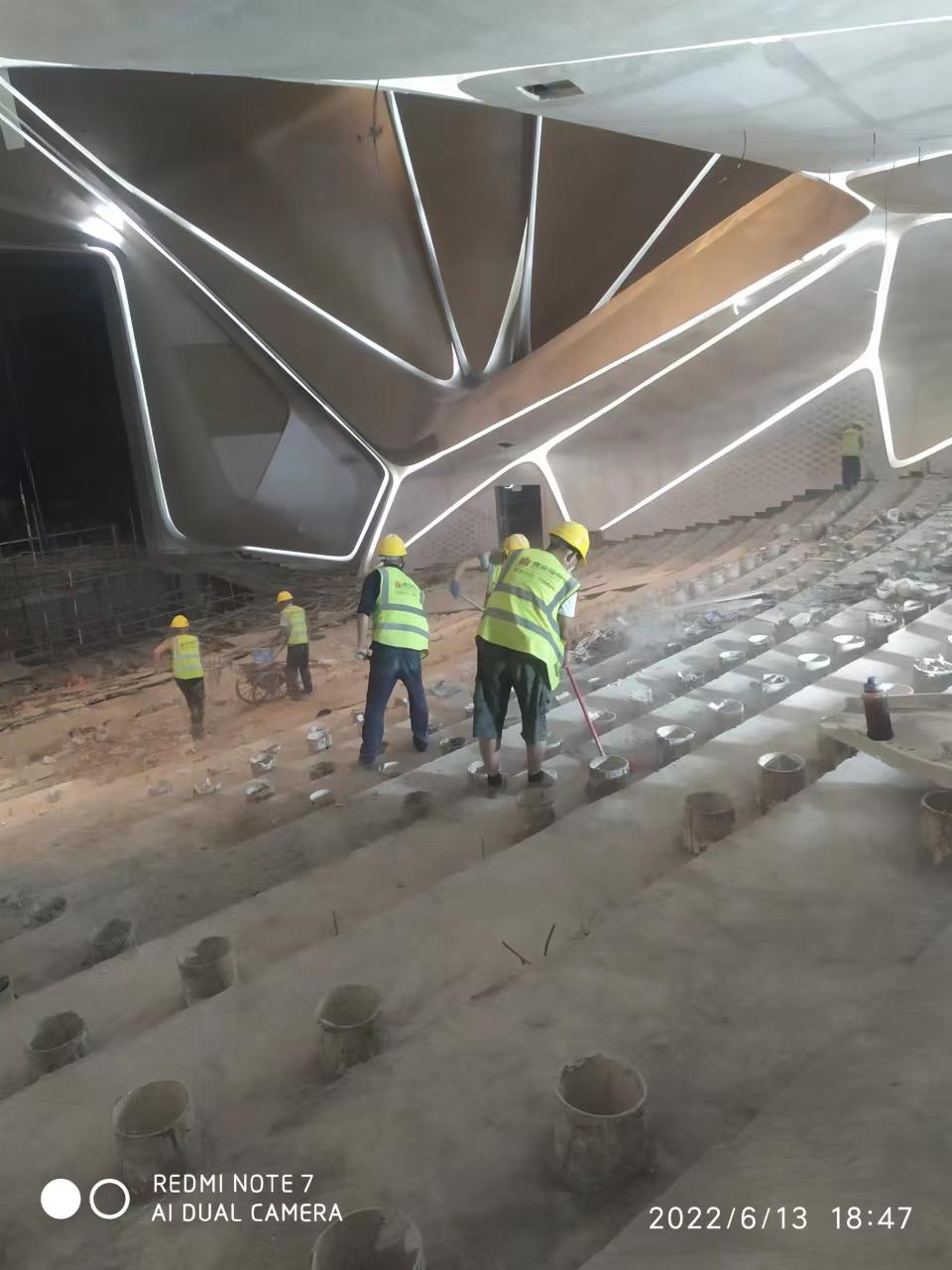 珠海金灣航空城市民藝術(shù)中心grg鏤空墻面雕花吊頂裝飾工程