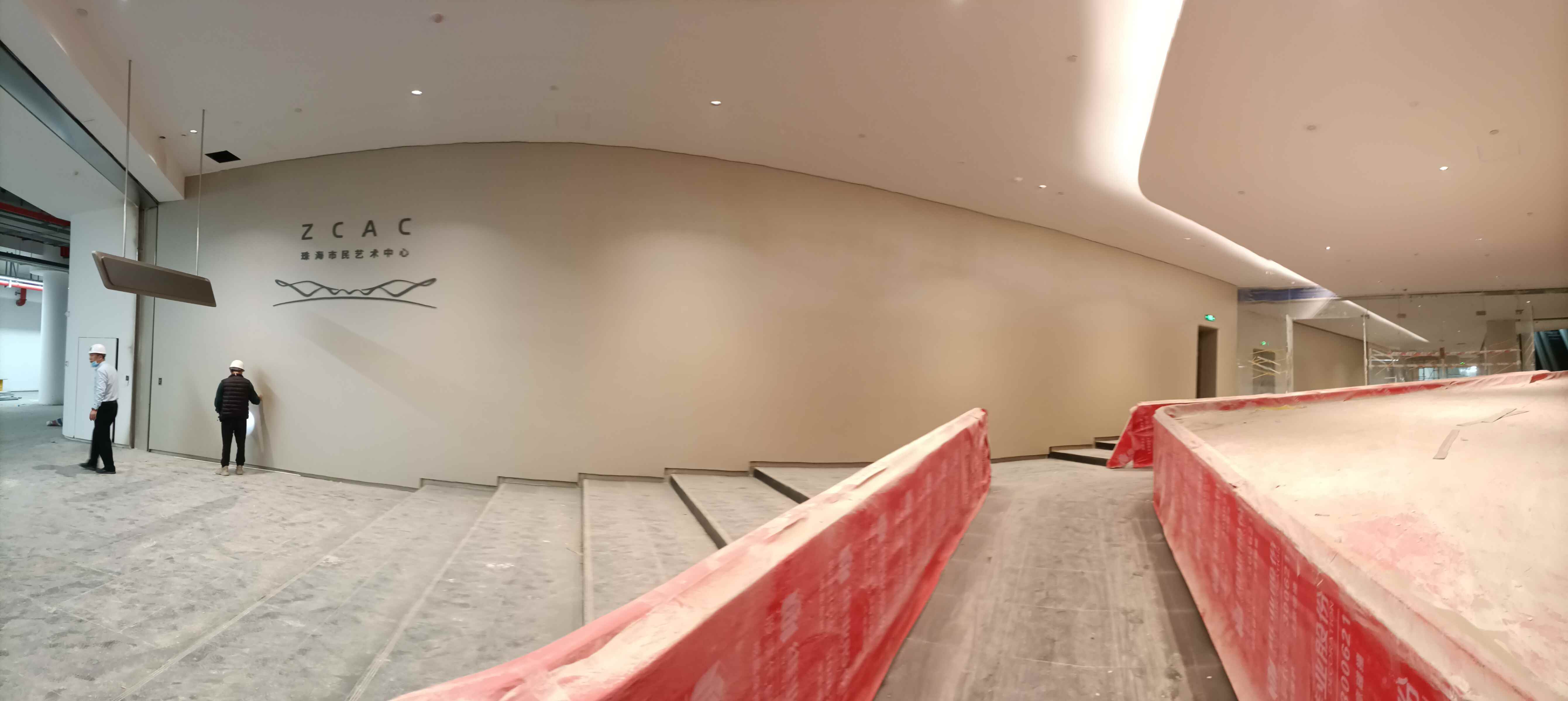 珠海金灣航空城市民藝術(shù)中心grg鏤空墻面雕花吊頂裝飾工程