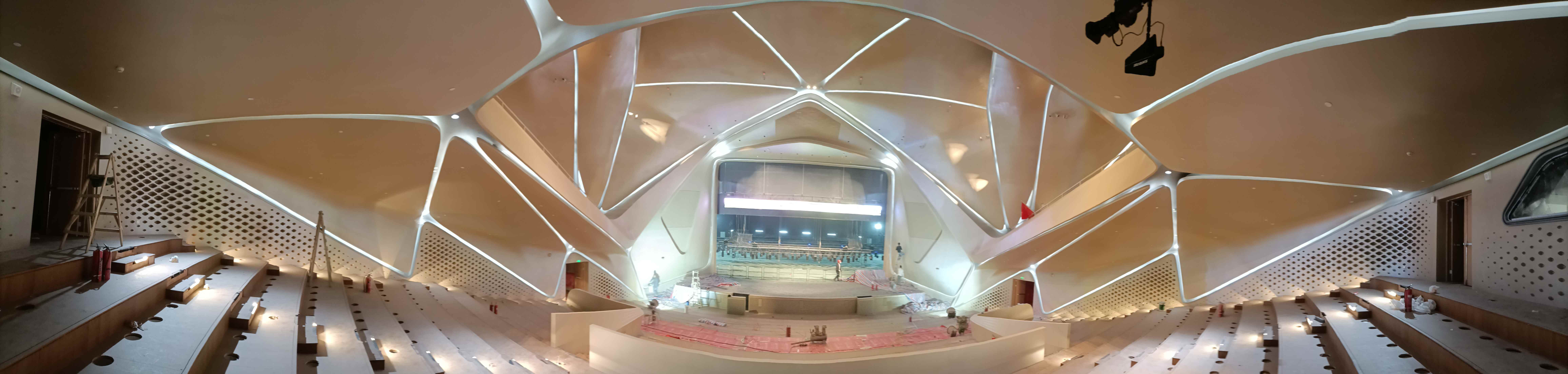 珠海金灣航空城市民藝術(shù)中心grg鏤空墻面雕花吊頂裝飾工程