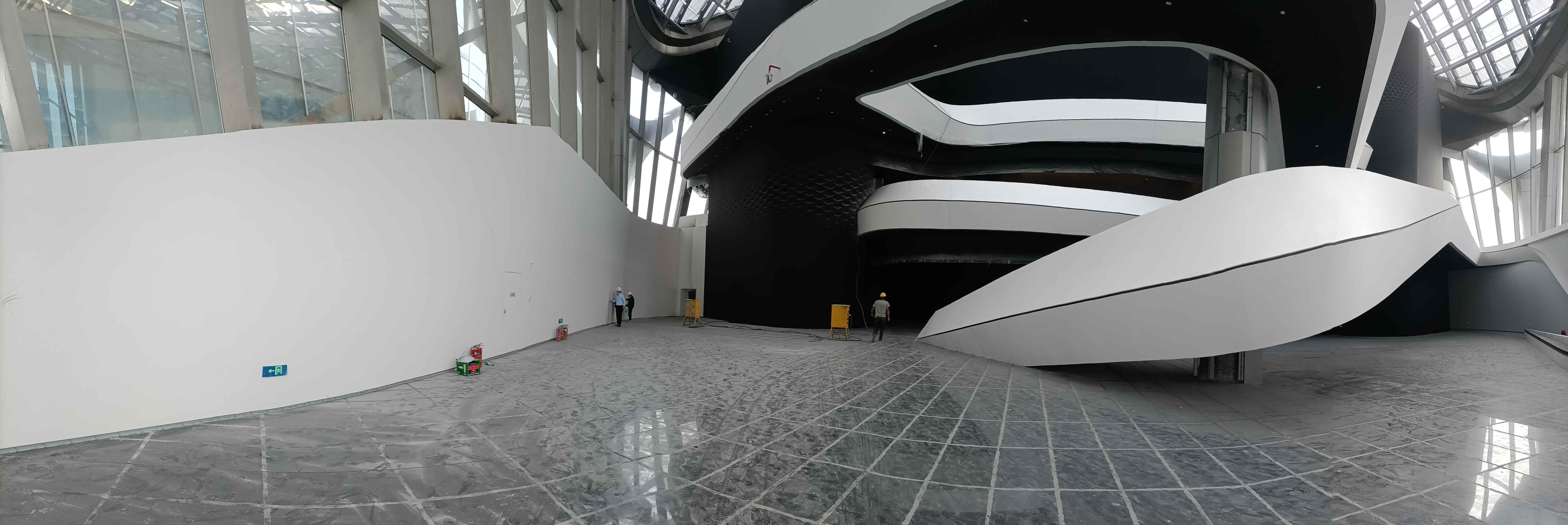 珠海金灣航空城市民藝術(shù)中心grg鏤空墻面雕花吊頂裝飾工程